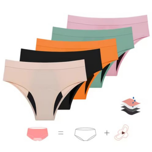 Set of women's underwear in various colors