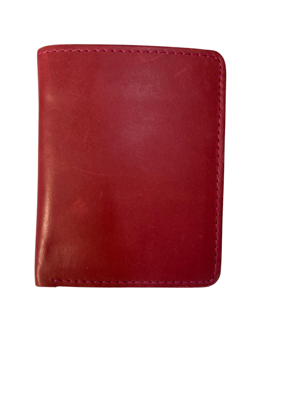 Dark-Pink leather wallet with multiple placements